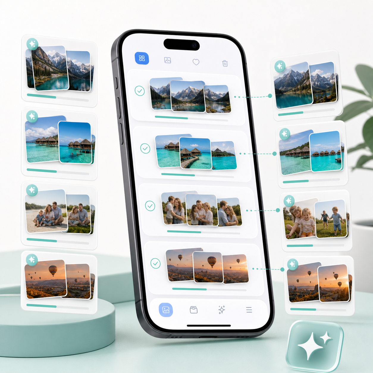 Similar photo grouping feature mockup